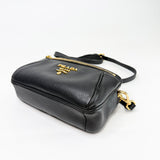 PRADA MINI DAINO BLK LEA CROSSBODY + BELTBAG - BLuxe Boutique
