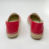 CHANEL RED LMBSKN ESPADRILLES sz 34