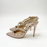 VALENTINO ROCKSTUD POUDRE PATENT LEA PUMPS sz 39