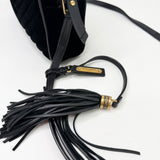 SAINT LAURENT LOU CAMERA CROSSBODY IN BLK VELVET & GHW - BLuxe Boutique