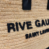 SAINT LAURENT RIVE GAUCHE RAFFIA LRG TOTE