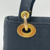 CHRISTIAN DIOR LADY DIOR BLK NYLON MINI BAG