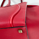 CELINE MEDIUM PHANTOM LUGGAGE IN RED CALF SKIN PEBBLED LEA