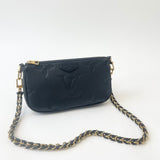LOUIS VUITTON MULTI POCHETTE ACCESSORIES IN BLK EMPREINTE LEA
