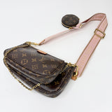 LOUIS VUITTON MULTI POCHETTE ACCESSORIES W PINK STRAP