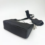 PRADA RE EDITION 2005 CROSSBODY IN BLK NYLON & RED HW