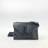 SAINT LAURENT YSL LOULOU MEDIUM IN BLK LEA W BLK HW