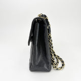 CHANEL SINGLE FLAP JUMBO IN BLK CAVIAR LEA & GHW - BLuxe Boutique