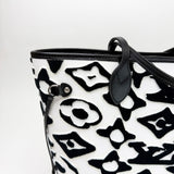 LIMITED EDITION LOUIS VUITTON x URS FISHCER TUFTED BLK VELVET MONO NEVERFULL MM