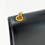 SAINT LAURENT KATE IN BLK GRAIN DE POUDRE EMBOSSED LEA & GHW - BLuxe Boutique