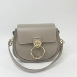 CHLOE TESS MOTT GREY LEA & GHW SHOULDER BAG