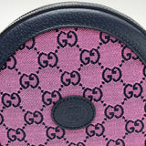 GUCCI PURPLE GG SUPREME CANVAS ROUND CROSSBODY