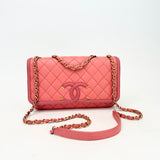 CHANEL FILIGREE IN PINK/ SALMON CAVIAR LEA & GHW - BLuxe Boutique