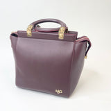 GIVENCHY HGD BURGUNDY LEA 2 WAY TOTE BAG