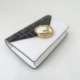 FENDI ZUCCA & WHT LEA MINI BELT POUCH & CROSSBODY