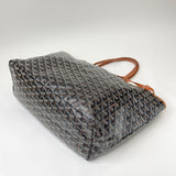 GOYARD ST LOUIS PM BLK COATED CANVAS TOTE + POUCH