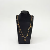 LOUIS VUITTON BLOOMS GOLD TONE LONG NECKLACE