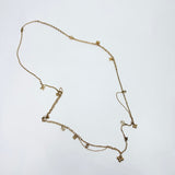 LOUIS VUITTON BLOOMS GOLD TONE LONG NECKLACE