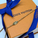 LOUIS VUITTON BLOOMS GOLD TONE LONG NECKLACE
