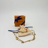 LOUIS VUITTON BLOOMS GOLD TONE LONG NECKLACE