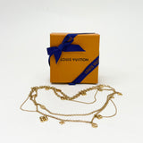 LOUIS VUITTON BLOOMS GOLD TONE LONG NECKLACE