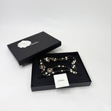 CHANEL FAUX PEARL & BLUE CRYSTAL PENDANT NECKLACE