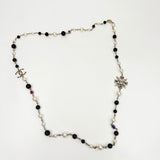 CHANEL FAUX PEARL &amp; MULTI COL CRYSTAL PENDANT NECKLACE