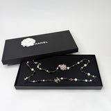 CHANEL FAUX PEARL &amp; MULTI COL CRYSTAL PENDANT NECKLACE