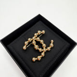 CHANEL BUBBLE GOLD STRASS BROOCH