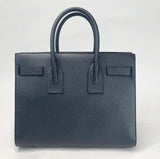 SAINT LAURENT NAVY PEBBLED LEATHER SAC DE JOUR 2 WAY TOTE BAG