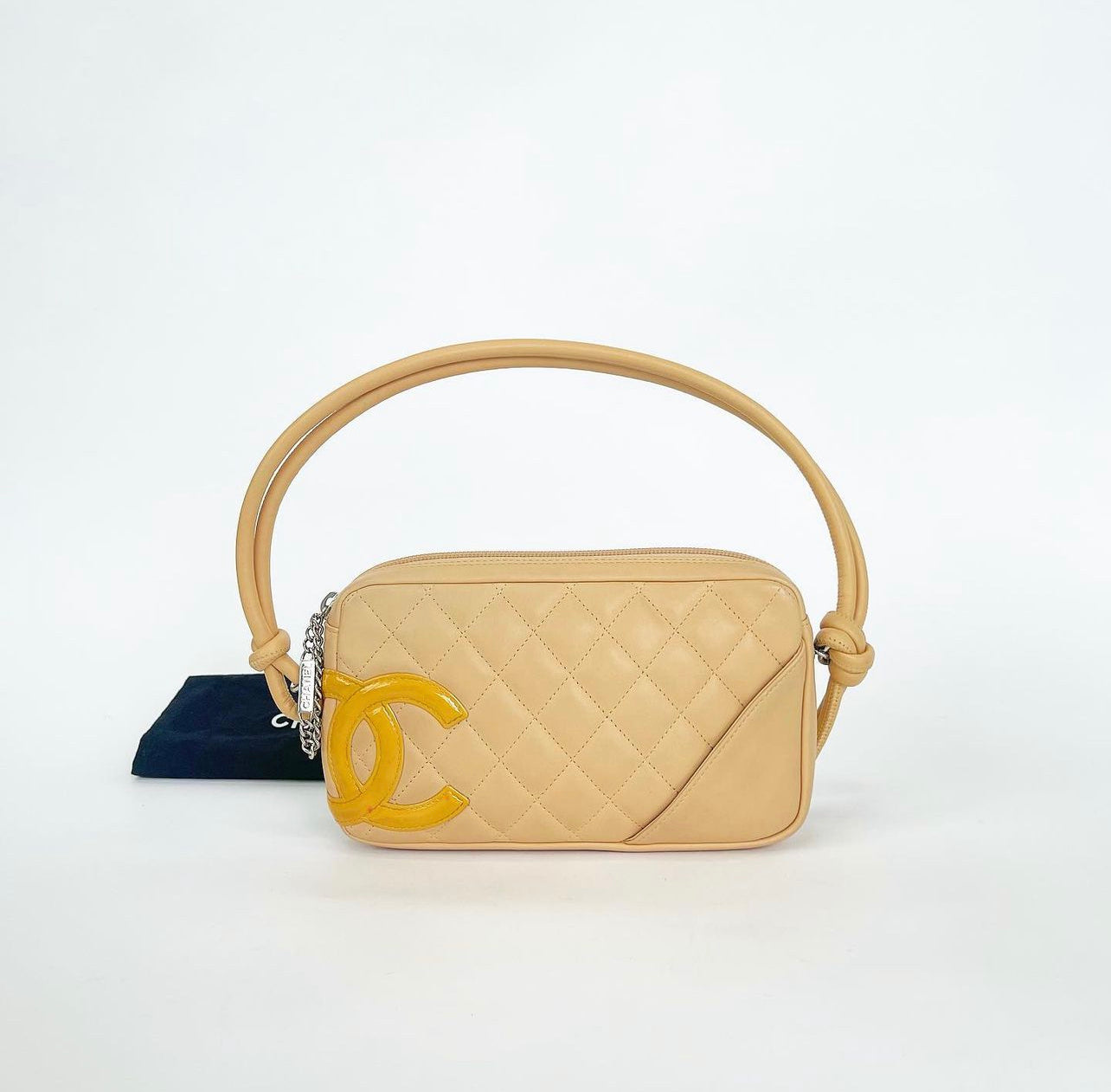 CHANEL CAMBON SMALL SHOULDER BAG IN BEIGE QUILTED SMOOTH LEATHER – BLuxe  Boutique