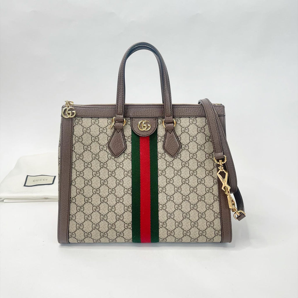 GUCCI OPHIDIA GG MEDIUM TWO WAY TOTE BAG – BLuxe Boutique
