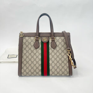 GUCCI OPHIDIA GG MEDIUM TWO WAY TOTE BAG