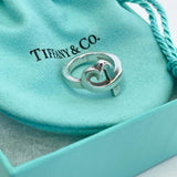 TIFFANY & CO X PALOMA PICASSO OPEN HEART STERLING SILVER RING