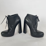 ALEXANDER WANG CONSTANCE BLK LEATHER ANKLE BOOTS