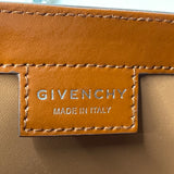 GIVENCHY CHESTNUT BRN SMOOTH LEATHER CUT OUT W CHAIN TWO WAY BAG