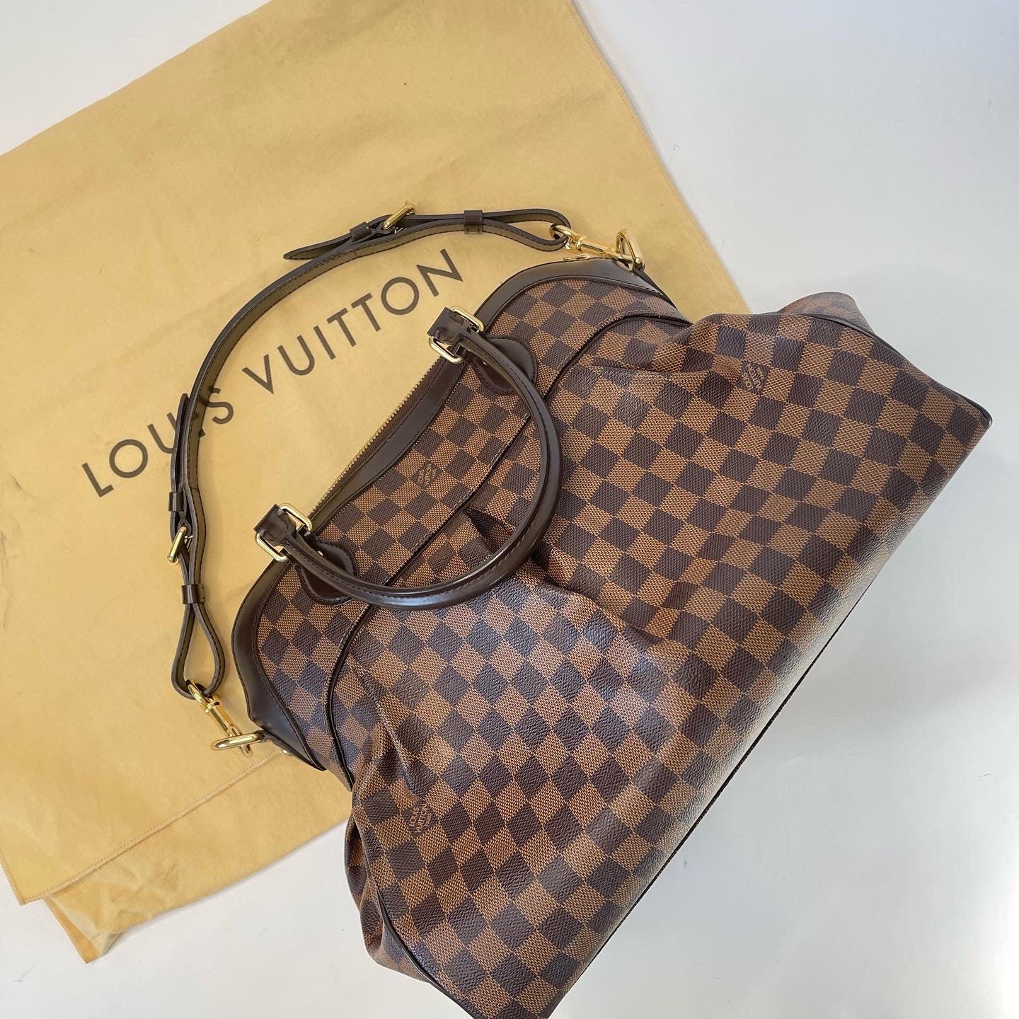LOUIS VUITTON TREVI GM DAMIER EBENE TWO WAY BAG – BLuxe Boutique
