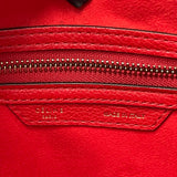 CELINE MINI LUGGAGE TOTE IN RED PEBBLED LEATHER + INSERT ORGANIZER